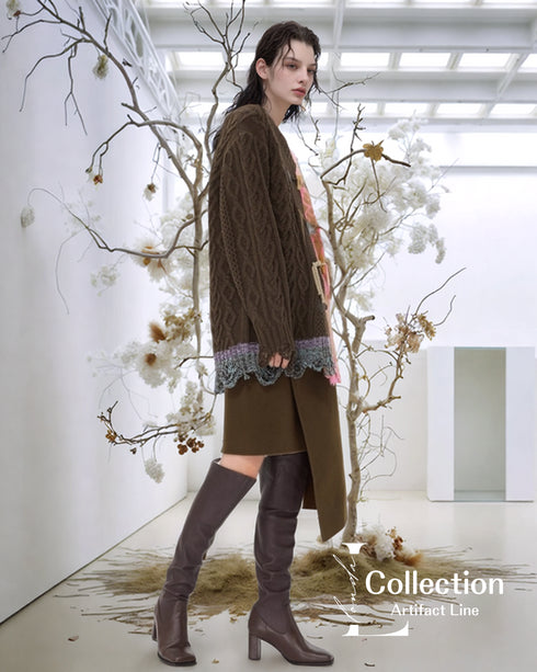 Patchwork Toggle Sweater